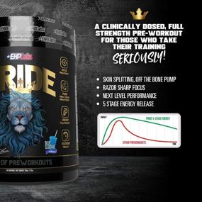 img 3 attached to 💪 Продукт Pride Pre-Workout Supplement от EHPlabs - Улучшение энергии, повышенная концентрация, мощные мышечные насосы и быстрое восстановление мышц - 40 порций (Blue Slushie)