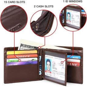 img 2 attached to GOIACII Wallets Genuine Leather Blocking Men's Accessories in Wallets, Card Cases & Money Organizers