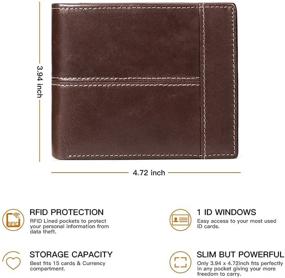 img 1 attached to GOIACII Wallets Genuine Leather Blocking Men's Accessories in Wallets, Card Cases & Money Organizers