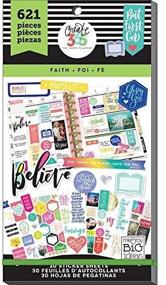 img 3 attached to 📅 me &amp; my BIG ideas Value Pack Stickers for Classic Planner - The Happy Planner Scrapbooking Supplies - Faith Theme - Multi-Color &amp; Gold Foil - Great for Projects, Albums - 30 Sheets, 621 Stickers