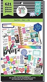 img 2 attached to 📅 me &amp; my BIG ideas Value Pack Stickers for Classic Planner - The Happy Planner Scrapbooking Supplies - Faith Theme - Multi-Color &amp; Gold Foil - Great for Projects, Albums - 30 Sheets, 621 Stickers