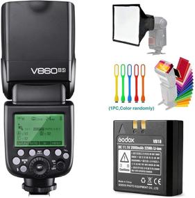 img 3 attached to 📸 Godox V860II-S: High-Speed Sync GN60 1/8000 TTL Li-ion Camera Flash Speedlite for Sony Camera with USB LED Compatibility