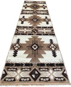 img 4 attached to 👣 Concord Design C318 Southwest Native American Runner Rug - Ivory Indian Print (2ft X 7ft)