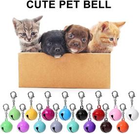 img 2 attached to Colorful Small Bells with Clasps for Pet Collar Accessories - Molain 16Pcs Cat Dog 🔔 Collar Bells, Jingle Bell for Cat Collar Dog Collar Charms, Perfect for Festival Party DIY Decoration