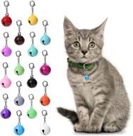 colorful small bells with clasps for pet collar accessories - molain 16pcs cat dog 🔔 collar bells, jingle bell for cat collar dog collar charms, perfect for festival party diy decoration logo