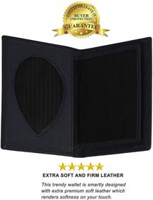 img 1 attached to 🔒 LeatherBoss Police Shield Holder: Stylish Bifold Men's Accessories for Law Enforcement