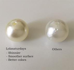 img 1 attached to Lolasaturdays Pearls 1-Lbs Loose Beads Vase Filler: Assorted, Ivory - Perfect for Elegant Decor