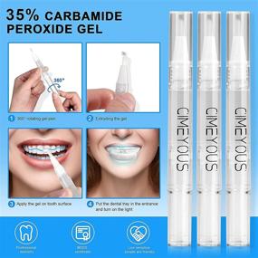 img 2 attached to CIMEYOUS 32X Led Light Teeth Whitening Kit: Gentle Whitening for Sensitive Teeth | Includes (3) 35% Carbamide Peroxide Whitening Gel & (1) 2ml Desensitizing Gel | Professional Whitener for Easy Results in One Week