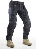 👖 premium men's survival tactical gear pants with knee pads: ideal for hunting, paintball, airsoft & military camo combat logo