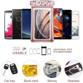 img 1 attached to SURITCH Universal Waterproof Phone Case, Floating Phone Pouch for iPhone 12, 11 Pro Max, Mini, XR, X, Xs Max, SE 2020, Galaxy Note 20, S20 Ultra, S10, S9 Plus - Up to 6.9 inch - Rose Floral - Waterproof Phone Bag