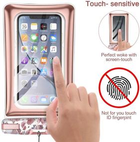 img 2 attached to SURITCH Universal Waterproof Phone Case, Floating Phone Pouch for iPhone 12, 11 Pro Max, Mini, XR, X, Xs Max, SE 2020, Galaxy Note 20, S20 Ultra, S10, S9 Plus - Up to 6.9 inch - Rose Floral - Waterproof Phone Bag