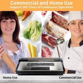 img 2 attached to 🔒 13.8" Professional Vacuum Sealer Machine with Built-in Cutter - Heavy Duty S.S. Vacuum Sealer, ETL Listed