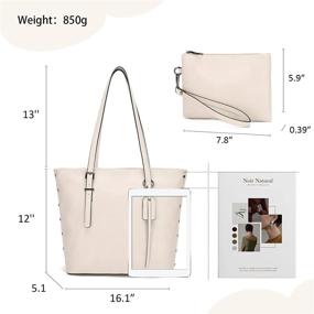 img 3 attached to 👜 Premium Leather Shoulder Satchel Handbag for Women - Stylish Handbags, Wallets, and Satchels