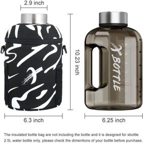 img 3 attached to 🥤 XBOTTLE Insulated Water Bottle Sleeve with Shoulder Strap for 84OZ Half Gallon Sports Water Jugs Bottles - Carrier/Pouch Sleeve for Outdoor Camping, Hiking, Fishing, Gym - Keep Drinks Cool