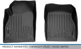 img 1 attached to 🔒 Ultimate Protection: MAXLINER 1st Row Black Floor Mats for 2011-2015 Chevrolet Cruze & 2016 Cruze Limited