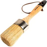 🖌️ premium chalk paint wax brush by fineably – 100% natural bristles, ergonomic wood handle | ideal for achieving intricate textures, brush strokes, and finishes on refurbished furniture | easy clean-up with soap and water logo