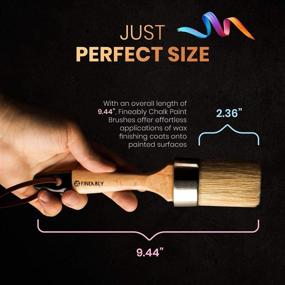 img 1 attached to 🖌️ Premium Chalk Paint Wax Brush by Fineably – 100% Natural Bristles, Ergonomic Wood Handle | Ideal for Achieving Intricate Textures, Brush Strokes, and Finishes on Refurbished Furniture | Easy Clean-Up with Soap and Water