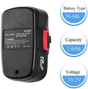 img 3 attached to [Upgraded to 3.6Ah] 2 Pack Replacement Battery Compatible with Craftsman C3 DieHard 19.2 Volt Battery 130279005 130279003 130279017 315.115410 315.113753 315.11485 1302350211323903 1323517 120235021