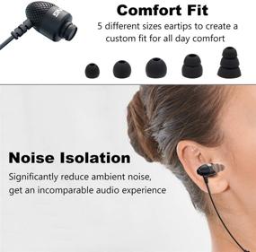 img 1 attached to 🎧 Enhanced Audio Experience: Moxking Earphones with Microphone for Optimal Sound Isolation