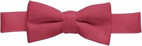 img 4 attached to Hold'Em Satin Look Solid Color Bow Tie for Boys and Babies: Adjustable Pre-tied Elegance