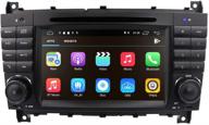 🚗 hizpo android 10 car radio with bluetooth, wifi, gps navigation system, 7 inch touch screen, car dvd player, mirrorlink, rds, swc for mercedes benz clk class w209, c-class w203, clc class w203 logo