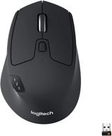 renewed logitech m720 wireless triathlon mouse with bluetooth, hyper-fast scrolling and usb unifying receiver for pc, laptop - black logo