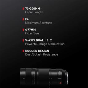 img 3 attached to Panasonic LUMIX S PRO 70-200mm F4 Telephoto Lens - Full-Frame L Mount, LEICA Certified, Optical Image Stabilizer, Dust/Splash/Freeze-Resistant - S-R70200 (USA)