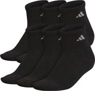 🧦 adidas women's cushioned athletic quarter socks with arch compression (pack of 6) логотип