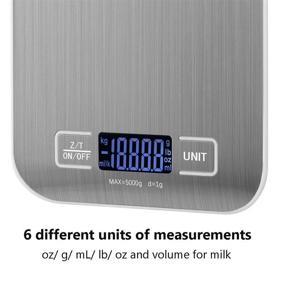 img 1 attached to 🍳 MCIGICM Digital Food Scale: Accurate 11lb Kitchen Scale for Baking/Cooking - Grams, Ounces & ML Measurement, Batteries Included