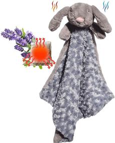 img 4 attached to 🐻 Lavender-Scented Microwavable Stuffed Animal Blankets: Plush Lovie Heating Pads, Super Soft Heatable Stuffed Animals for Babies