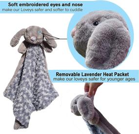 img 2 attached to 🐻 Lavender-Scented Microwavable Stuffed Animal Blankets: Plush Lovie Heating Pads, Super Soft Heatable Stuffed Animals for Babies