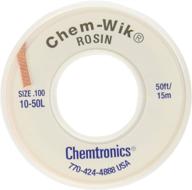 🔥 chemtronics desoldering braid: chem-wik rosin 10-50l 0.10", 50ft - efficient desoldering solution for electronics logo