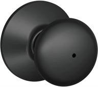 🔒 enhance bedroom and bathroom privacy with schlage f40 ply 622 plymouth door knob in matte black логотип