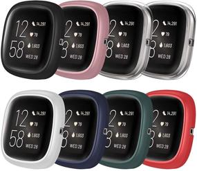 img 4 attached to Fintie 8-пакет чехлов совместимых с Fitbit Versa 2 - тонкий и легкий чехол из ТПУ-материала для умных часов Versa 2 (не подходит для Versa/Lite/SE)