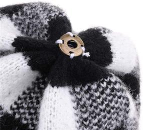 img 1 attached to Stay Cozy and Stylish with CRUOXIBB Winter Soft Stretch Buffalo Plaid Cuff Beanie Hat