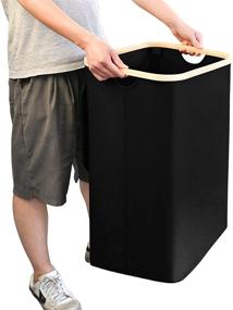 img 1 attached to 87L Laundry Hamper Lid Collapsible Storage & Organization