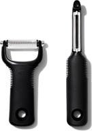 🍴 enhance your kitchen experience with the oxo good grips 2-piece peeler set - swivel and julienne logo