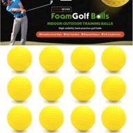 🏌️ 12-pack limited-flight foam practice golf balls - instant feedback & dent resistant - ideal for indoors, basement & backyard - perfect for men and kids логотип