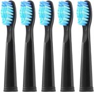 fairywill fw-507/508/551/515/917/959/2011,fw-d1/d3/d7/d8 compatible replacement heads – pack of 5 electric toothbrush heads with round ended nylon bristle logo