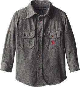 img 1 attached to 👕 High-quality Boys Chambray Shirt by U.S. Polo Assn.