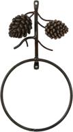 🌲 dennis east international 25621 metal country pinecone towel ring: sturdy, rustic 6-inch holder logo