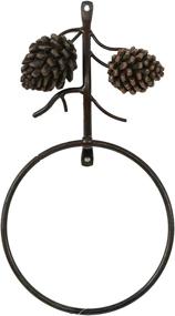 img 1 attached to 🌲 Dennis East International 25621 Metal Country Pinecone Towel Ring: Sturdy, Rustic 6-Inch Holder