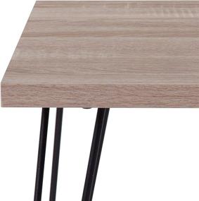 img 1 attached to 🖤 Flash Furniture Union Square Collection Sonoma Oak Wood Grain End Table with Black Metal Legs - Sleek and Sturdy Table for Stylish Spaces