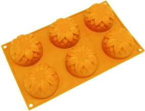 img 2 attached to Mose Cafolo: 6-Cavity Sunflower Silicone Soap Mold for DIY Handmade Cake, 🌻 Chocolate, Cupcake, Biscuit, Bread, Muffin, Candle, Ice Cube Making - 2 Pcs Mould Set