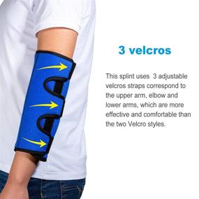 img 2 attached to Adult Elbow Immobilizer Stabilizer Support Splint for Cubital Tunnel Syndrome, Arthritis, Tendonitis Relief at Night Sleeping - Blue, Size M