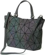 handbags geometric luminous holographic shoulder women's handbags & wallets logo