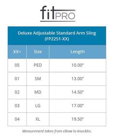 img 2 attached to 🔹 FitPro Deluxe Adjustable Standard Arm Sling, Large - Blue FP2251-03: Amazon Exclusive Brand for Comfort and Support