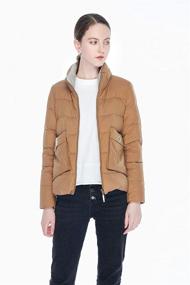 img 3 attached to YunSun Womens Jacket Puffer Beige