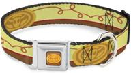 🐶 buckle-down toy story jessie bounding cowboy dog collar - lasso yellow brown, adjustable sizes for small medium large dogs logo