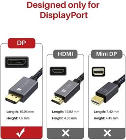 img 3 attached to 🔌 High-Quality DisplayPort to VGA Adapter, iVANKY Unidirectional DP to VGA Adapter – Heavy Duty, Nylon Braided, Gold-Plated for 1080P Full HD - 0.6 ft/0.2 m